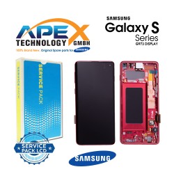 Samsung Galaxy S10 (SM-G973F) Lcd Display / Screen + Touch Cardinal Red GH82-18835H