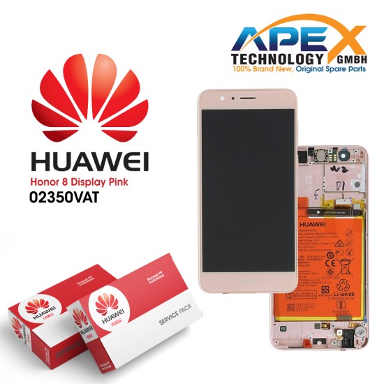 Huawei Honor 8 (FRD-L09, FRD-L19) Lcd Display / Screen + Touch + Battery Pink 02350VAT