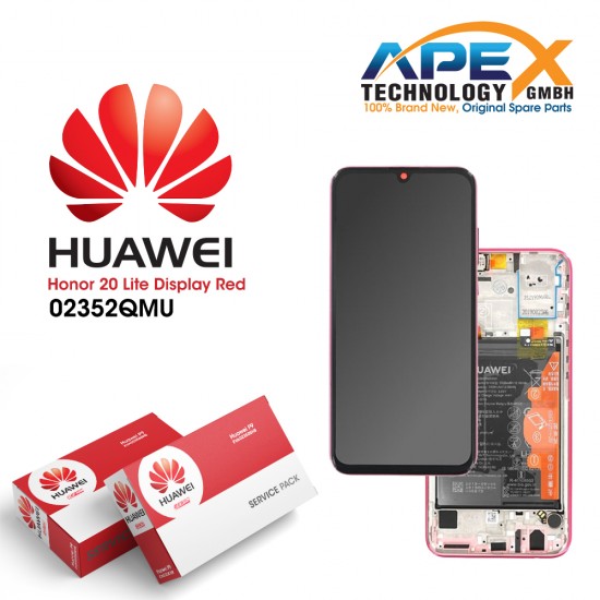 Huawei Honor 20 Lite Lcd Display / Screen + Touch + Battery - Red - 02352QMU