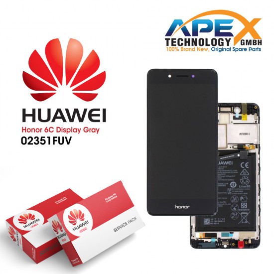 Huawei Honor 6C Lcd Display / Screen + Touch - Battery - Grey - 02351FUV