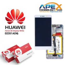 Huawei Honor 6X Lcd Display / Screen + Touch + Battery - White - 02351ADQ