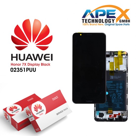 Huawei Honor 7X Lcd Display / Screen + Touch + Battery - Black - 02351PUU