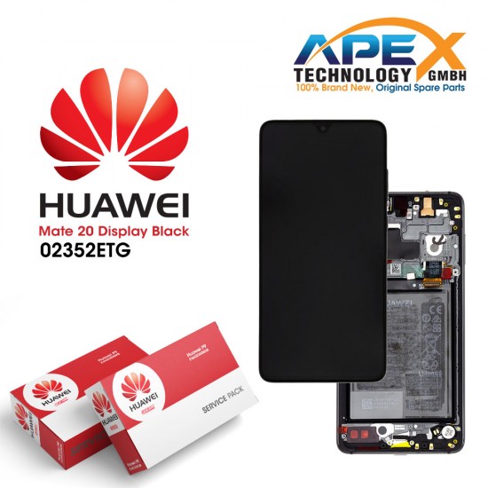 Huawei Mate 20 (HMA-L09, HMA-L29) Lcd Display / Screen + Touch + Battery Black 02352ETG