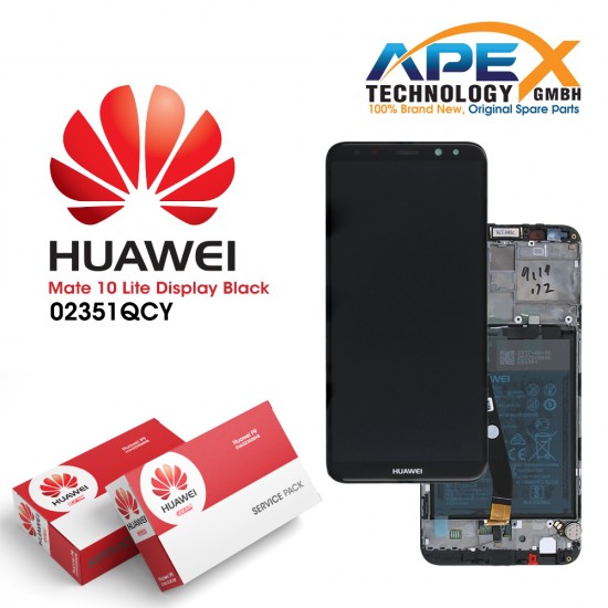 Huawei Mate 10 Lite (RNE-L01, RNE-L21) Lcd Display / Screen + Touch + Battery Black / Blue 02351QCY OR 02351PYX