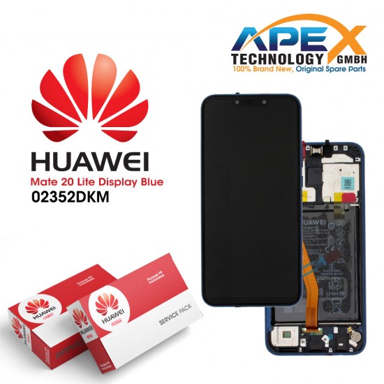 Huawei Mate 20 Lite (SNE-LX1 SNE-L21) Lcd Display / Screen + Touch + Battery Sapphire Blue 02352DKM OR 02352GTT