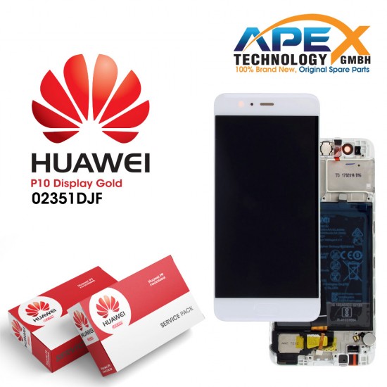 Huawei P10 (VTR-L09, VTR-L29) Lcd Display / Screen + Touch + Battery Gold 02351DJF