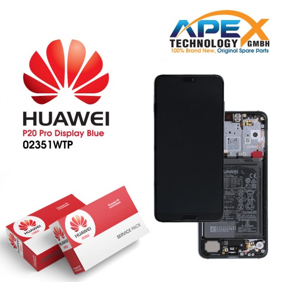 Huawei P20 Pro (CLT-L09, CLT-L29) Lcd Display / Screen + Touch + Battery Midnight Blue 02351WTP