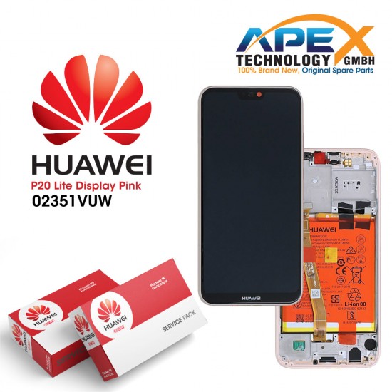 Huawei P20 Lite (ANE-L21) Lcd Display / Screen + Touch + Battery sakura Pink 02351VUW02351VUW OR 02352CCL OR 02351XUB	