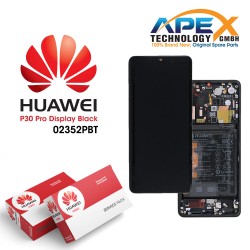 Huawei P30 Pro (VOG-L09 VOG-L29) Lcd Display / Screen + Touch + Battery Black 02352PBT