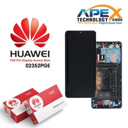 Huawei P30 Pro (VOG-L09 VOG-L29) Lcd Display / Screen + Touch + Battery Aurora Blue 02352PGE