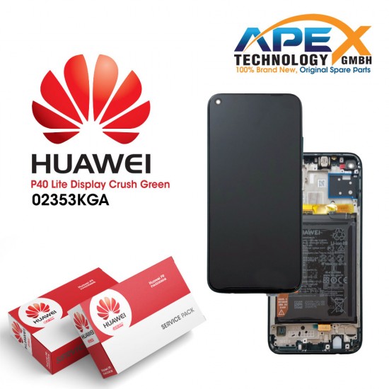 Huawei P40 Lite (JNY-L21A JNY-LX1) Lcd Display / Screen + Touch + Battery Crush Green 02353KGA