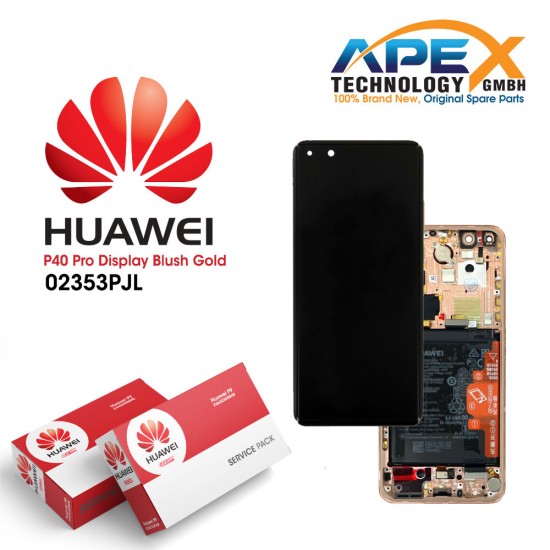 Huawei P40 Pro (ELS-NX9 ELS-N09) Lcd Display / Screen + Touch + Battery Blush Gold 02353PJL