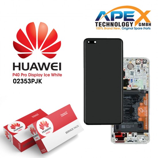 Huawei P40 Pro (ELS-NX9 ELS-N09) Lcd Display / Screen + Touch + Battery ice White 02353PJK