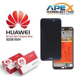 Huawei P8 Lite 2017 (PRA-L21) Lcd Display / Screen + Touch + Battery Blue 02351EUV