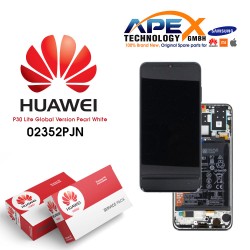 Huawei P30 Lite Global (MAR-L21BX) Lcd Display / Screen + Touch + Battery Pearl White 02352PJN