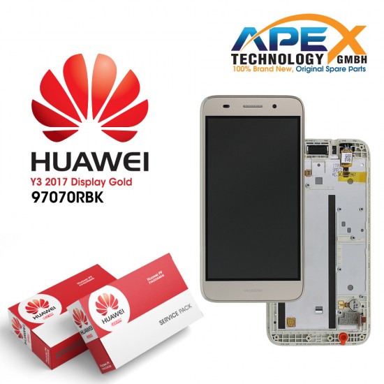 Huawei Y3 II 2016 4G (LUA-L21) Lcd Display / Screen + Touch Gold 97070NBF
