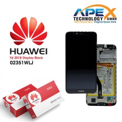 Huawei Y6 2018 (ATU-L21, ATU-L22) Lcd Display / Screen + Touch + Battery Black 02351WLJ