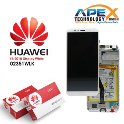 Huawei Y6 2018 (ATU-L21, ATU-L22) Lcd Display / Screen + Touch + Battery White 02351WLK