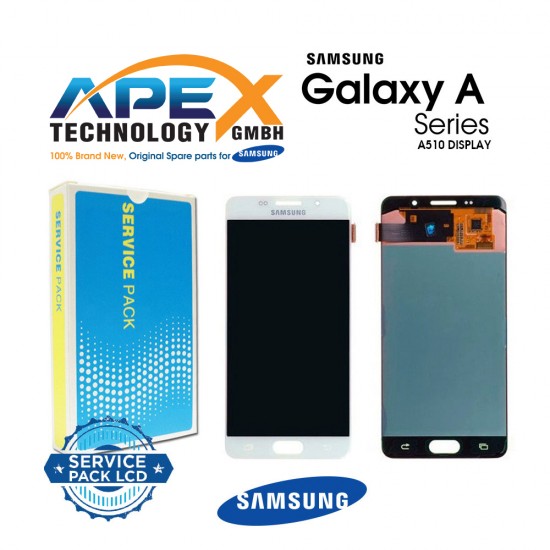 Samsung Galaxy A5 2016 (SM-A510F) Lcd Display / Screen + Touch White GH97-18250A