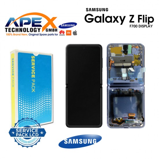 Samsung Galaxy Z Flip (SM-F700F) Lcd Display / Screen + Touch mirror Purple GH82-22215B