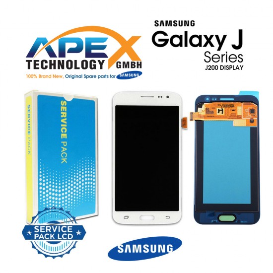 Samsung SM-J200 Galaxy J2 Lcd Display / Screen + Touch - White - GH97-17940A