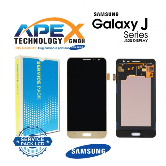 Samsung Galaxy J3 2016 (SM-J320F) Lcd Display / Screen + Touch Gold GH97-18414B