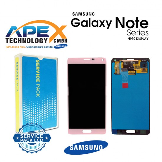 Samsung Galaxy Note 4 (SM-N910F) Lcd Display / Screen + Touch Pink GH97-16565D