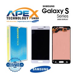 Samsung Galaxy Alpha (G850F) Lcd Display / Screen + Touch White GH97-16386D
