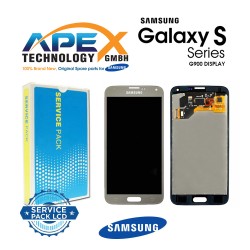 Samsung Galaxy S5 (SM-G900F) Lcd Display / Screen + Touch Gold GH97-15959D