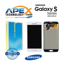 Samsung Galaxy S5 (SM-G900F) Lcd Display / Screen + Touch White GH97-15959A