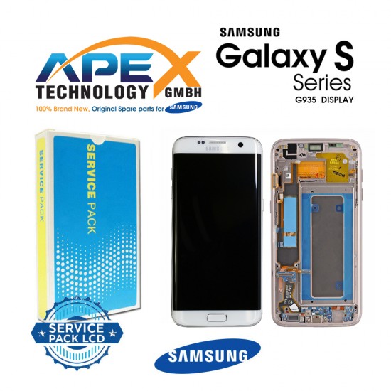 Samsung Galaxy S7 Edge (SM-G935F) Lcd Display / Screen + Touch White GH97-18533D