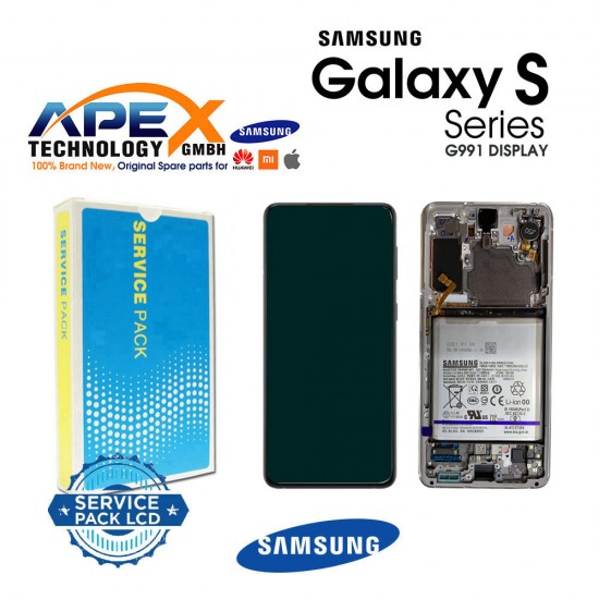 Samsung SM-G991 Galaxy S21 5G Lcd Display / Screen + Touch Phantom White + Btry GH82-24718C OR GH82-24716C