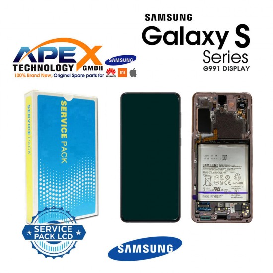 Samsung SM-G991 Galaxy S21 5G Lcd Display / Screen + Touch Phantom Pink + Btry GH82-24718D OR GH82-24716D