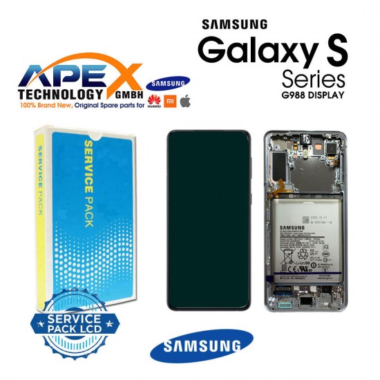 Samsung SM-G998 Galaxy S21 Ultra 5G ( With Camera ) Lcd Display / Screen + Touch Phantom Silver + Btry GH82-24589B OR GH82-24591B OR GH82-24925B
