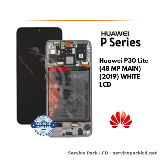 Huawei P30 Lite (48 MP MAIN) (2019) WHITE LCD 02352RQC