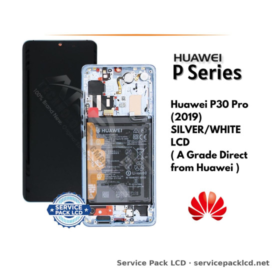 Huawei P30 Pro (2019) SILVER/WHITE LCD ( A Grade Direct from Huawei ) 02355MUR