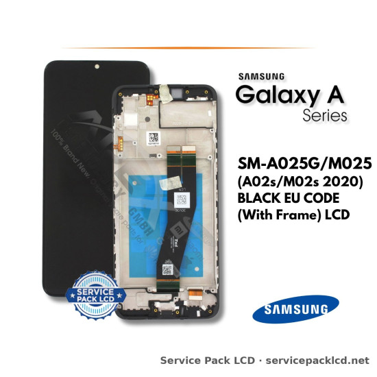 Samsung Galaxy A02s/M02s LCD Screen Display Black Eu Code (with Frame) GH81-20181A