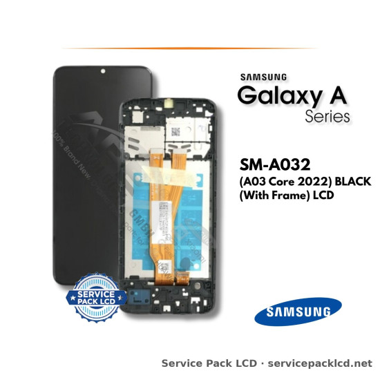 Samsung Galaxy A03 Core LCD Screen Display Black (with Frame) GH81-21711A