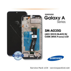Samsung Galaxy A03 (SM-A035G) LCD Screen Display - Black Eu Code (with Frame) (Service Pack) – GH81-21626A