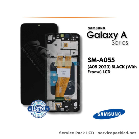 Samsung Galaxy A05 LCD Screen Display Black (with Frame) GH81-24189A