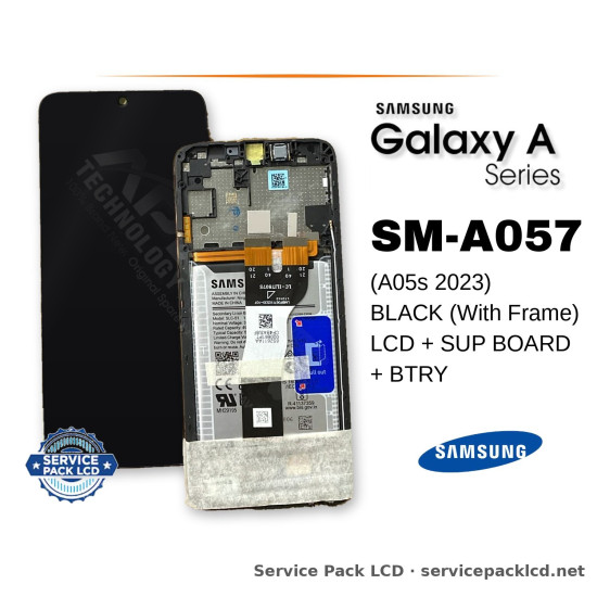Samsung Galaxy A05s LCD Screen Display Black (with Frame) GH83-10287A