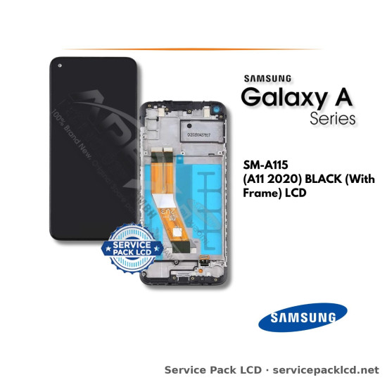 Samsung Galaxy A11 LCD Screen Display Black (with Frame) GH81-18760A
