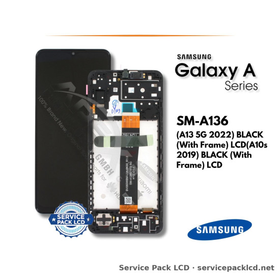 Samsung Galaxy A13 5G LCD Screen Display Black (with Frame) GH82-29077A