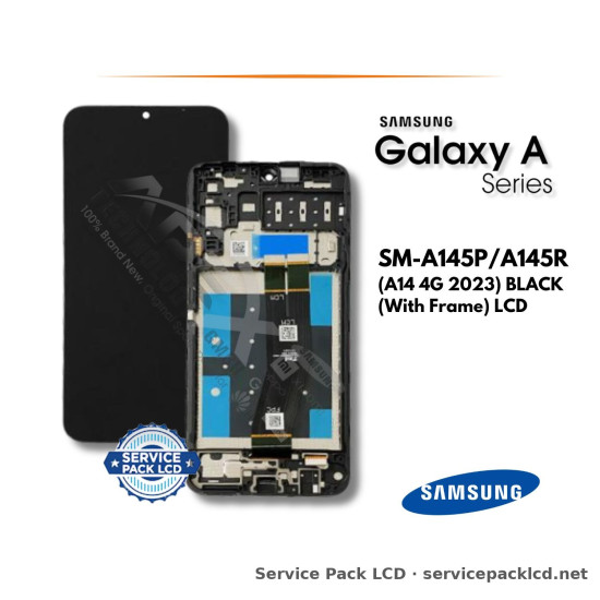 Samsung Galaxy A14 4G LCD Screen Display Black (with Frame) GH81-23540A