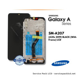 Samsung Galaxy A20s (SM-A207) LCD Screen Display - Black (with Frame) (Service Pack) – GH81-17774A