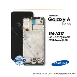 Samsung Galaxy A21s (SM-A217) LCD Screen Display - Black (with Frame) (Service Pack) – GH82-23089A