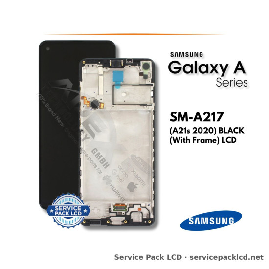 Samsung Galaxy A21s LCD Screen Display Black (with Frame) GH82-23089A