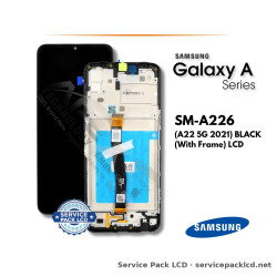 Samsung Galaxy A22 5G (SM-A226) LCD Screen Display - Black (with Frame) (Service Pack) – GH81-20694A