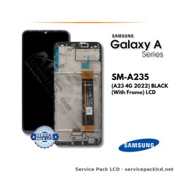 Samsung Galaxy A23 4G (SM-A235) LCD Screen Display - Black (with Frame) (Service Pack) – GH82-28563A