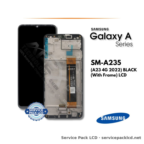Samsung Galaxy A23 4G LCD Screen Display Black (with Frame) GH82-28563A